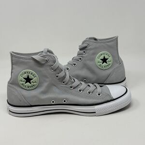 Converse All Star Sneakers Mens 9 Gray Nylon Suede High Top Chuck Unisex Shoes